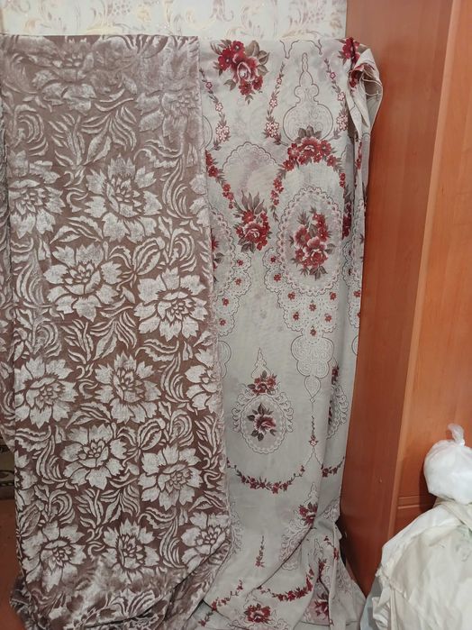 Тюль и шторы 2 шт. Б/у