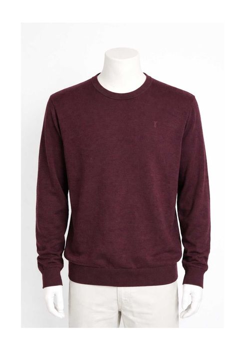 Merino burgundowy sweter Bruun & Stengade – rozmiar L