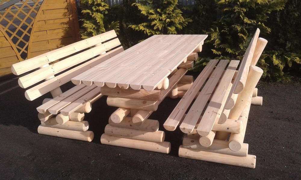 Meble ogrodowe barowe,drewniane z drewna. Transport 200 ZŁ