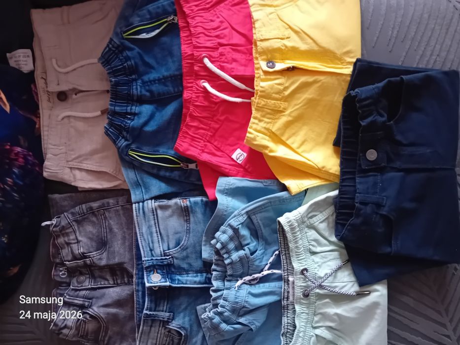 Krótkie spodenki 9 sztuk rozmiar 110