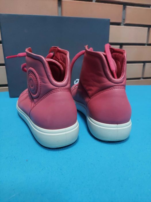 Черевики кеди хайтопи Ecco Soft 7 розмір 38 стан близький до нових рожеві