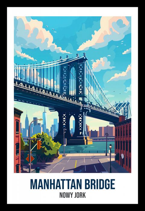 Plakat 20x30cm Manhattan Bridge