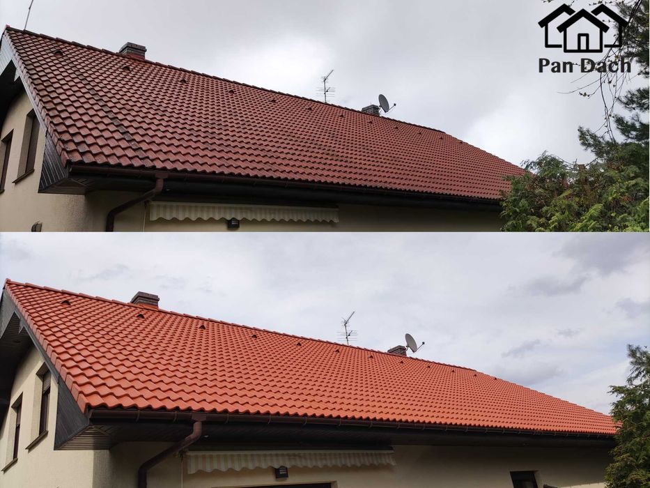 Malowanie dachów betonowych, blaszanych,dachu, mycie dachów. Gwarancja