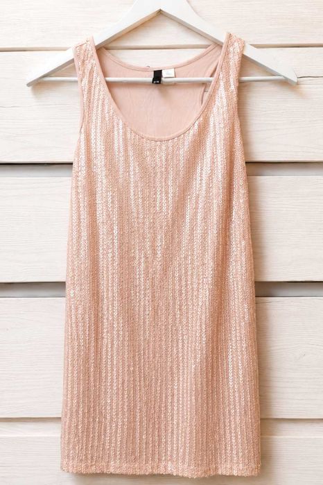 Cekinowy top tunika H&M XS /S