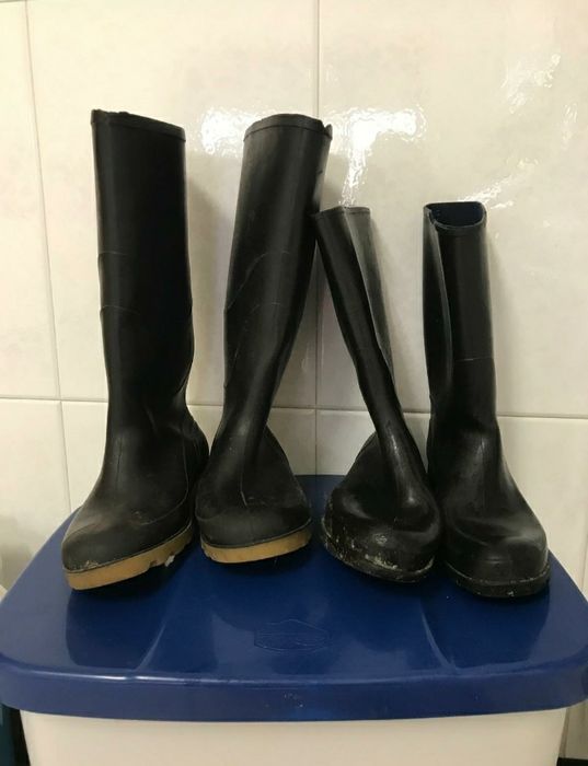 Dois pares de Galochas de borracha