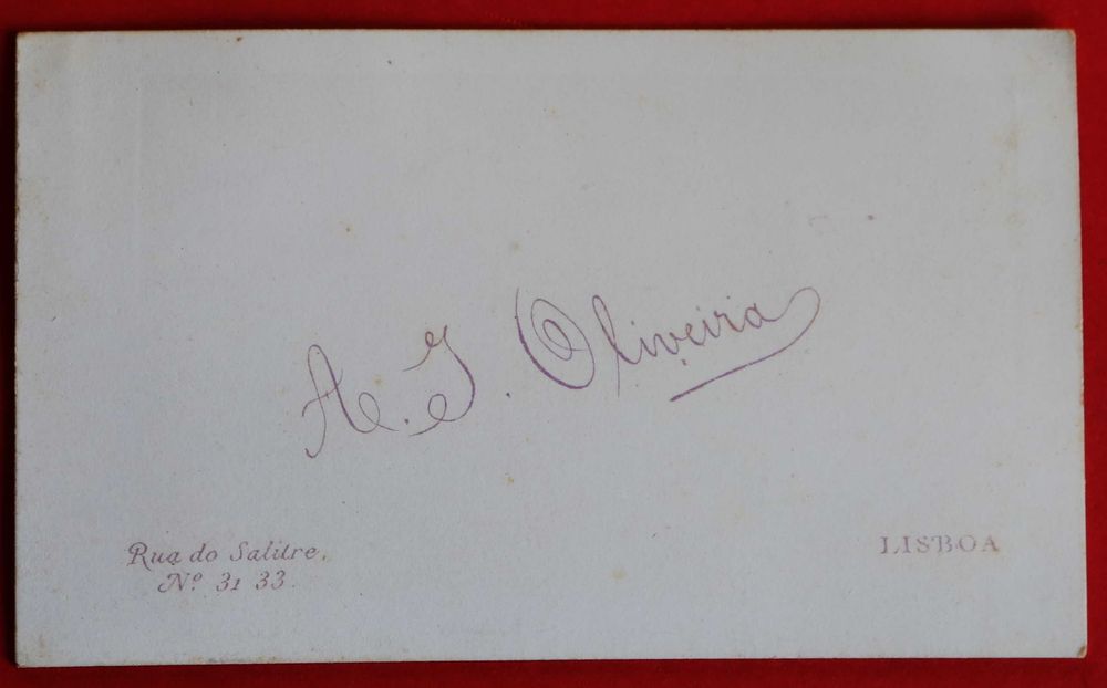 Senhor, CDV A.J. OLIVEIRA Rua do Salitre Lisboa