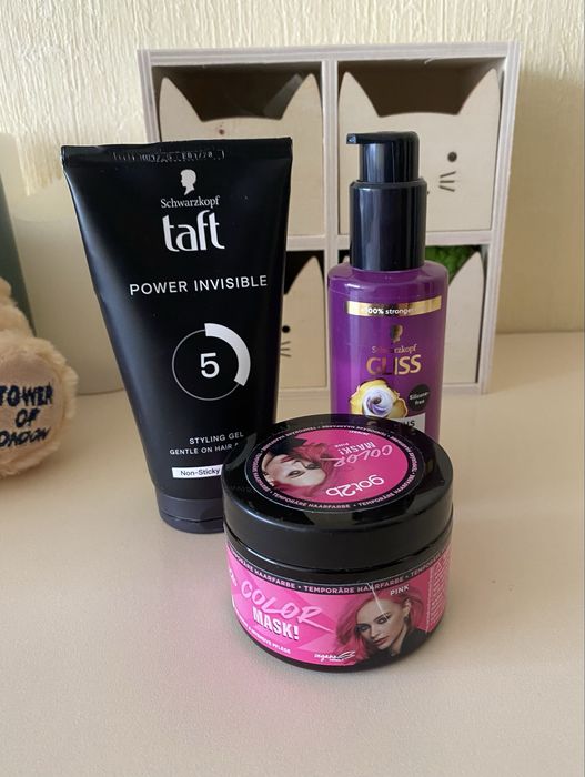 Набір маска, got2b, філер Gliss Kur, гель стайлінг Taft  з Німеччини