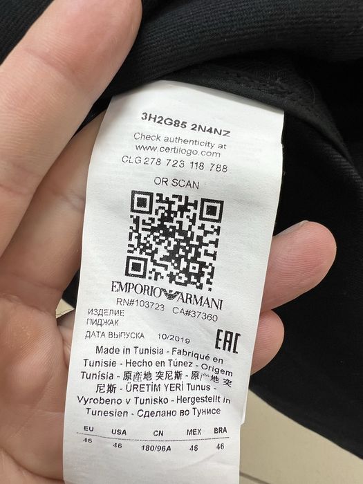 Emporio Armani Блейзер Куртка Женская Размер 46