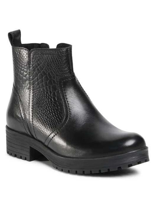 Czarne skórzane botki roz. 38 Lasocki CCC