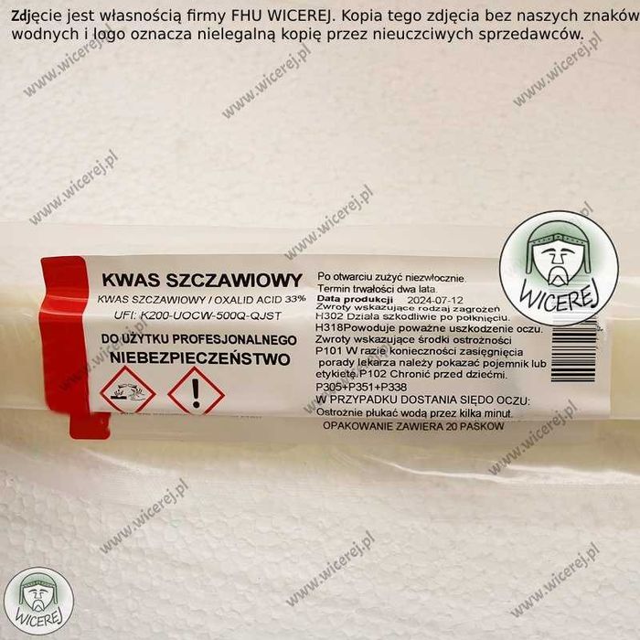 Świeże Paski Szczawiowe Paski z kwasem szczawiowym i gliceryną 20szt