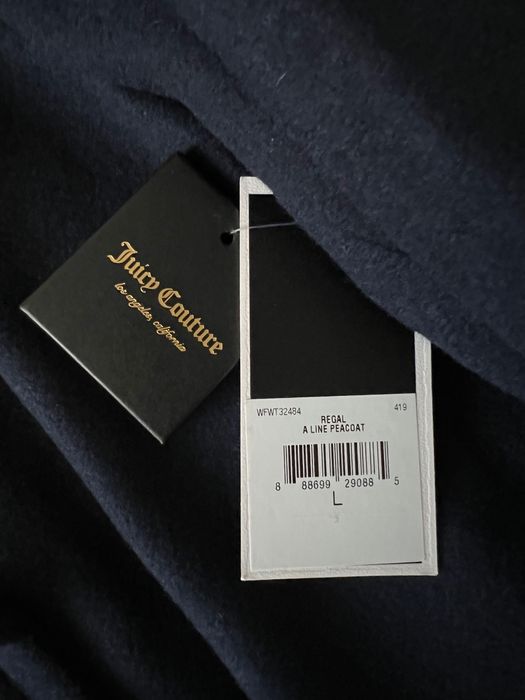 Синє демісезонне пальто Juicy Couture L оригінал