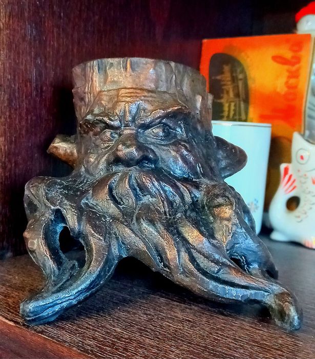 Статуэтка Леший из металла. Винтаж. СССР.
