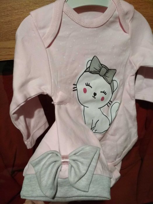 NOWY 3-częściowy komplet zestaw dla dziewczynki z metkami roz 62