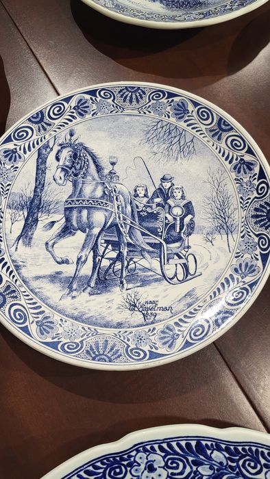 Колекційна велика настінна тарілка 42 см HOLLAND DELFT