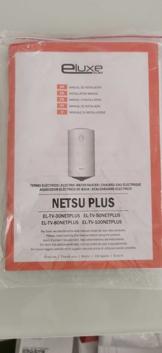 Termoacumulador / Cilindro Elétrico 50L Eluxe Netsu Plus – Como Novo