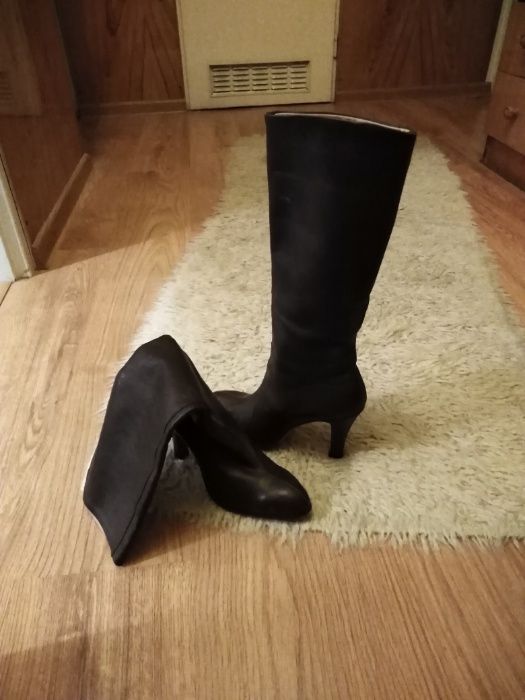 kozaczki damskie ze skóry przejściowe nowe