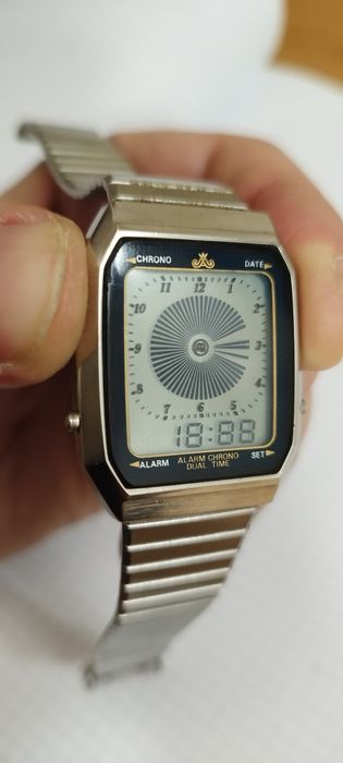 Meister anker zegarek vintage lcd lata 80