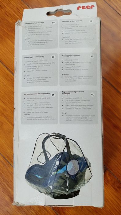 Capa para a chuva (Maxicosi)
Capa para proteção.

Possibilidade de