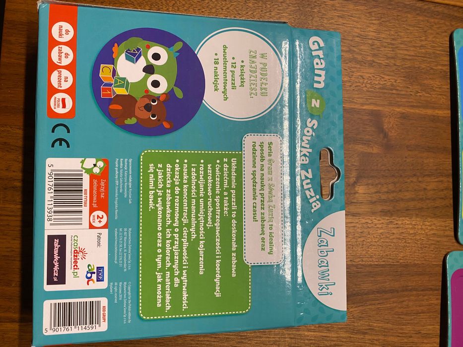 Zabawki edukacyjne Gram z Sową Zuzią - Pierwsze puzzle- zabawki 2+