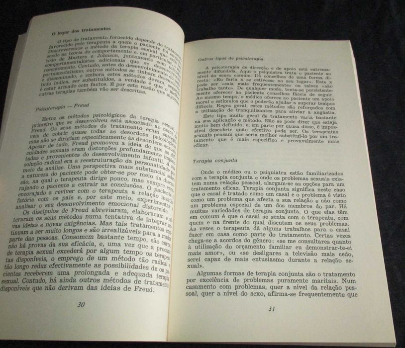 Livro A Terapia Sexual Patricia e Richard Gillan Edições 70
