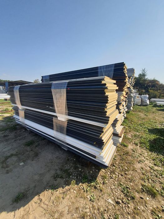 Płyta warstwowa 40mm dł. 4m NOWA II gat grafit,brąz,srebrna/transport