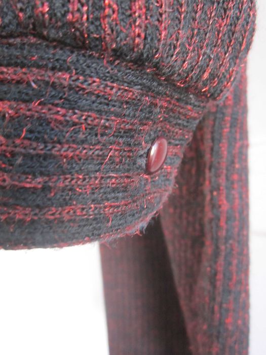 Vestido Interveste a direito Bordeaux e preto brilhante T46