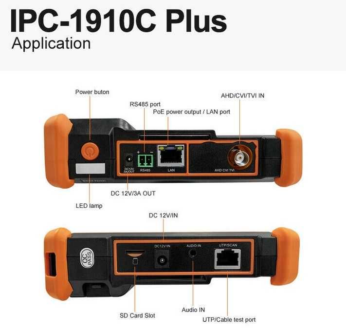 Тестер IPC-1910C Plus HD IP CVI TVI AHD 8MP-4k для  видеокамер