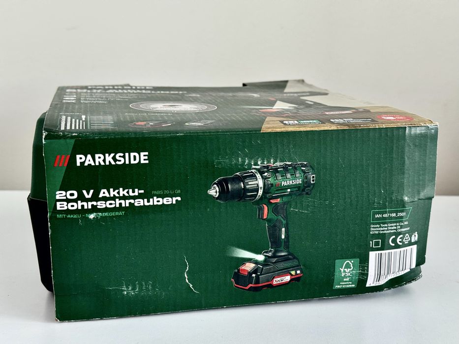 акумуляторний дриль-шуруповерт Parkside PABS 20-Li G8