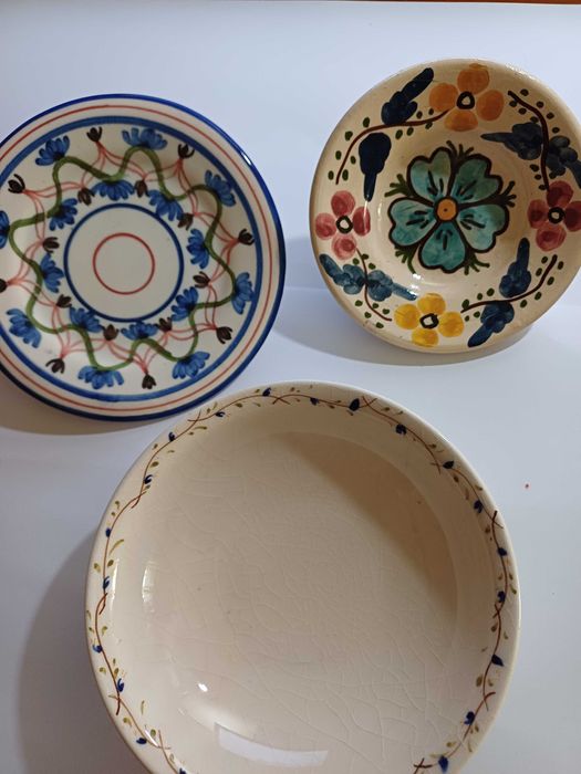 Conjunto 3 Peças pintadas à mão.