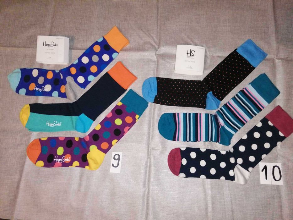HAPPY SOCKS Skarpety 3 pary Męskie 41-46 Bawełna 100% Oryginalne