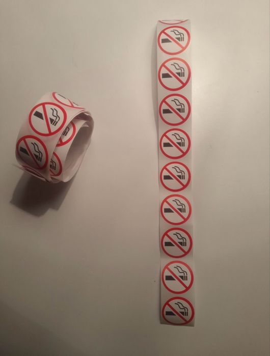 Naklejki zakaz palenia. 10 sztuk