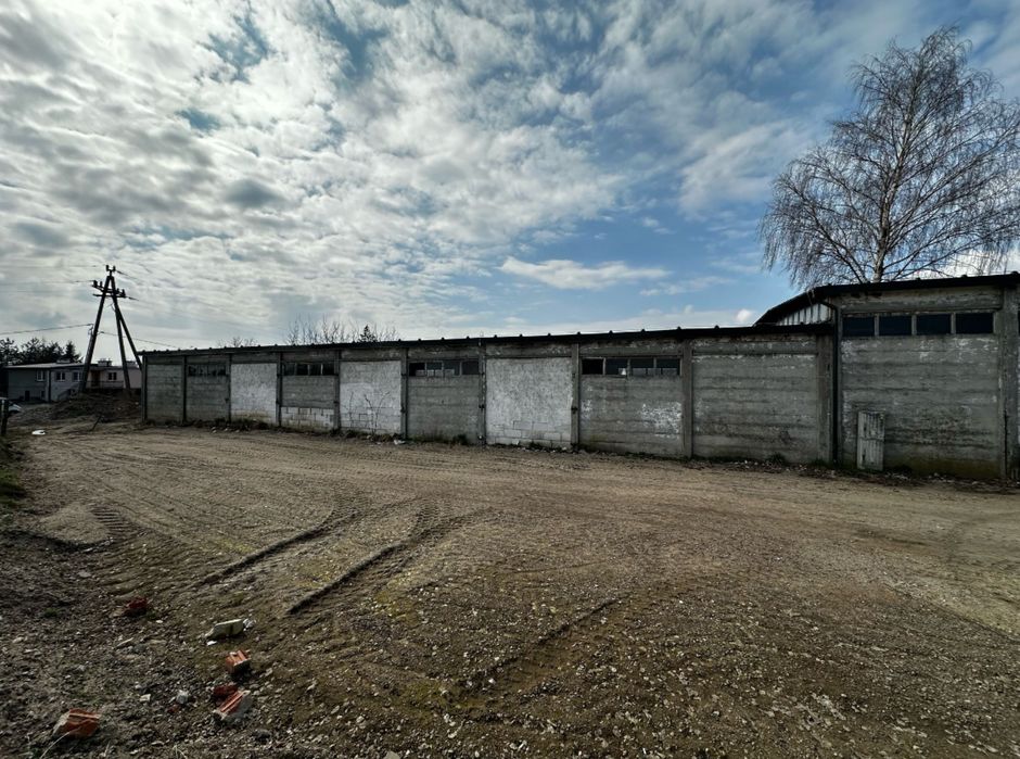 Na sprzedaż – hala magazynowa + 8 garaży | Szczuka k. Brodnicy