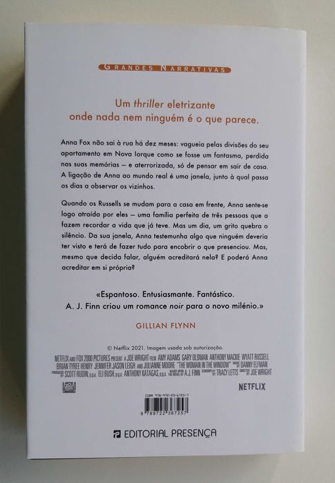 Livro A Mulher á Janela de A.J. FINN - NOVO.