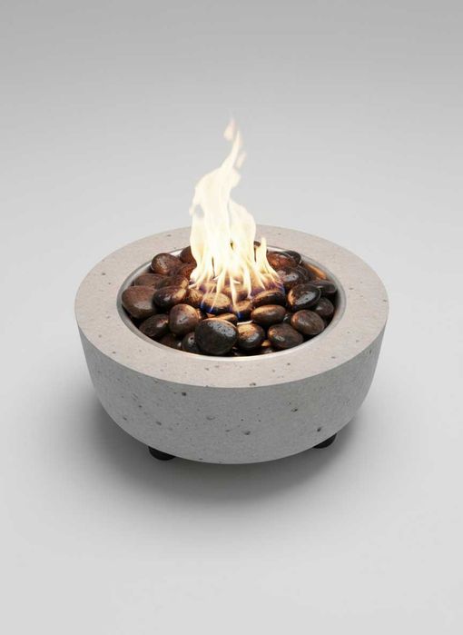 Lareiras decorativas em cimento , feitas a mao.