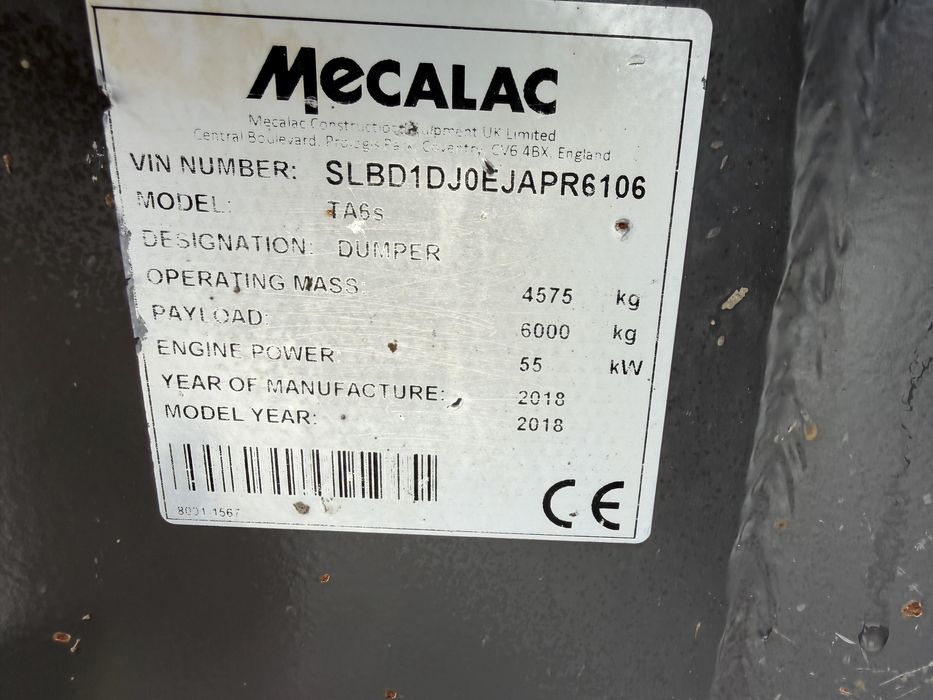 Wozidło budowlane obrotowe Mecalac 6 ton