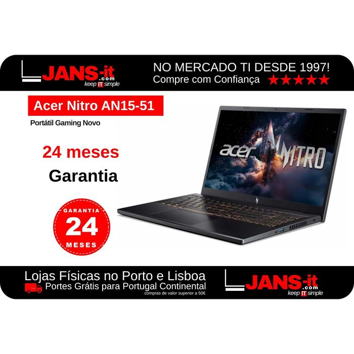 Acer Nitro AN15-51 i7-13620H | 16GB | SSD 512TB | 15.6″ FHD 165Hz | RTX4050