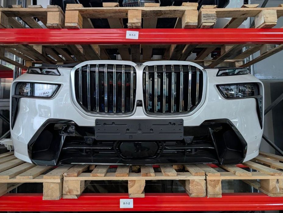 Ноускат Передня частина BMW X7 G07 40i бампер M-pack в зборі, підсилювач радіатор касета радіаторів жалюзі Grill, Фара передня права ліва верхня нижня