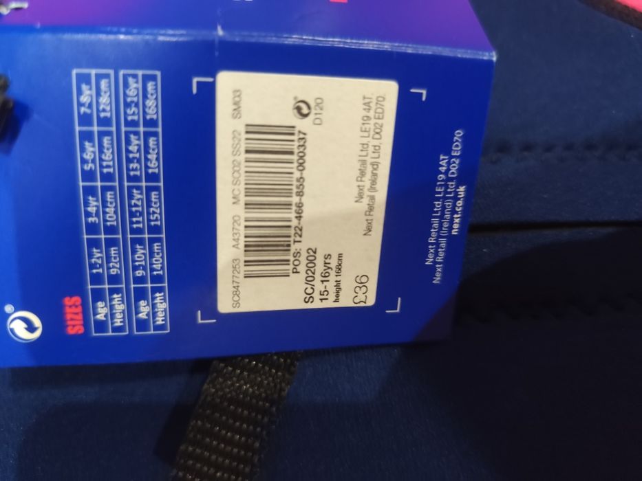 Nowa pianka do pływania  3 mm r. 168 na 15 lat, next