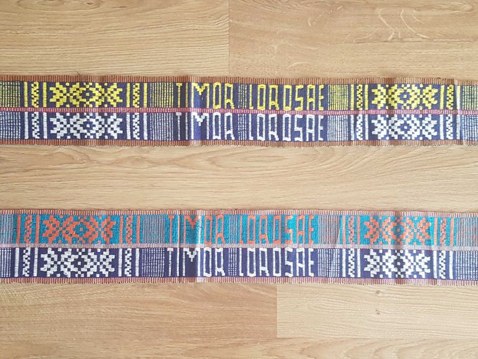Faixas tradicionais em tecido de fabrico artesanal "Timor Leste"