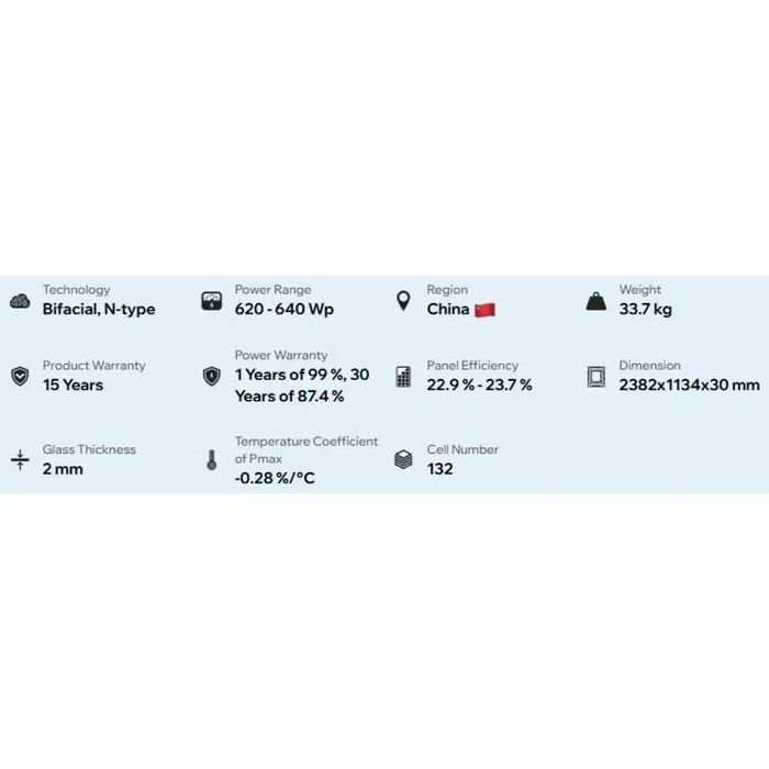 Сонячна панель стаціонарна Horay Solar HS620TC-MHC-D 620W