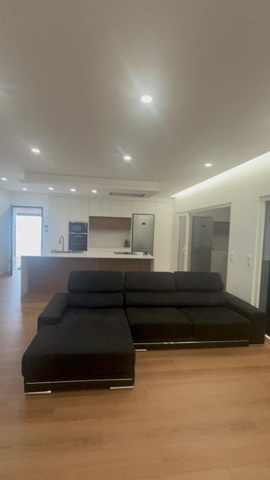 Sofá chaise lounge preto