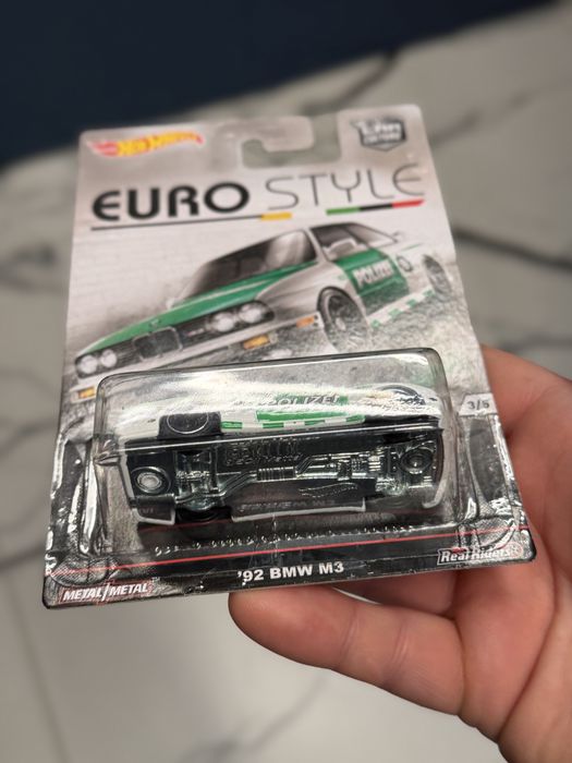 Hot Wheels Premium BMW M3 E30 Polizei Euro Style 2016 piękna