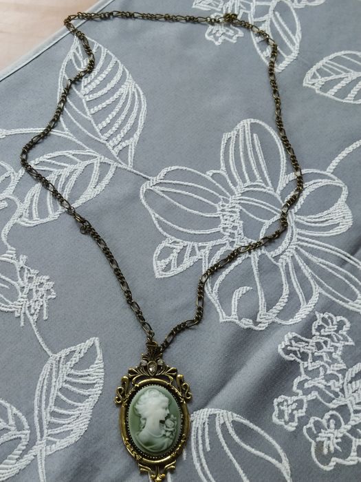 Duży naszyjnik Kamea vintage