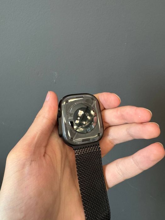 Apple Watch Ultra 2 2024 GPS + Cellular 49mm Black Titanium Case with Black Titanium Milanese Loop - Large (MYTC3) б.у Эпл вотч Купить часы