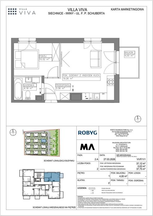 2-pokojowe mieszkanie 37m2 + balkon