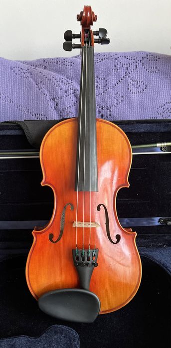 Skrzypce 3/4 + smyczek, żeberko, futerał