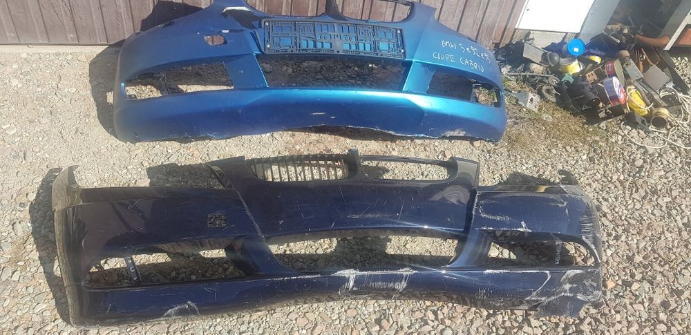 BMW 3 e90 e91 Zderzak Przód Przedni Granatowy Uszkodzony Kratka Nerka