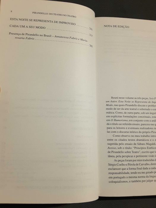 Viagens e Poesia/ Gunter Grass / Pirandello: Do Teatro no Teatro