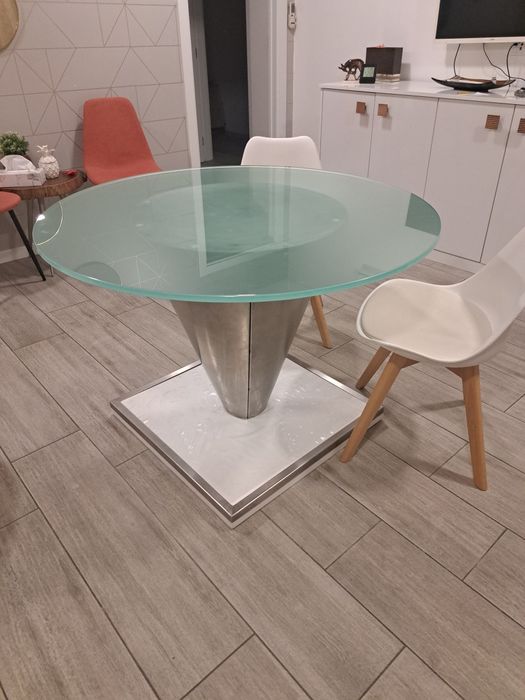Mesa de vidro redonda