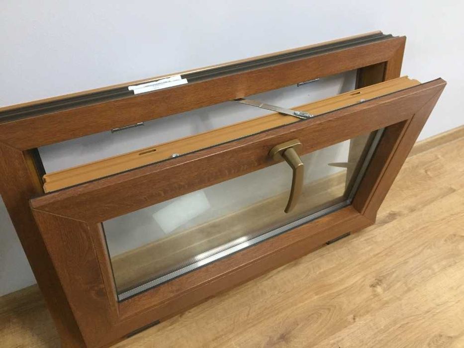 Wysyłka! NOWE Okno PCV 86x53 865x535 # do wyboru: ZŁOTY DĄB / ORZECH